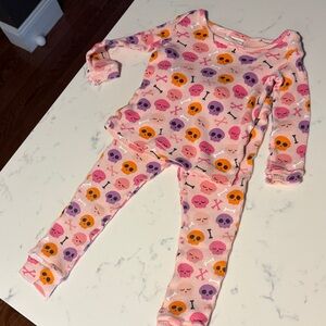 Playful Skull Print Kids Pajama Set